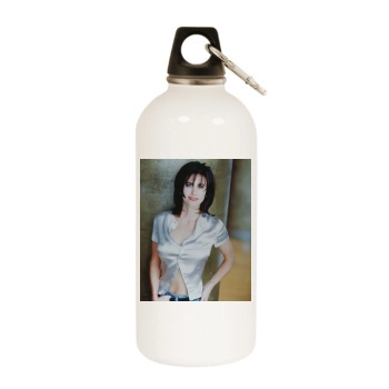 Courteney Cox White Water Bottle With Carabiner