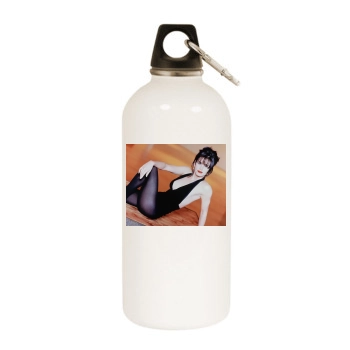 Courteney Cox White Water Bottle With Carabiner