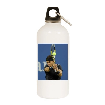 Rafael Nadal White Water Bottle With Carabiner