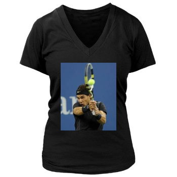 Rafael Nadal Women's Deep V-Neck TShirt