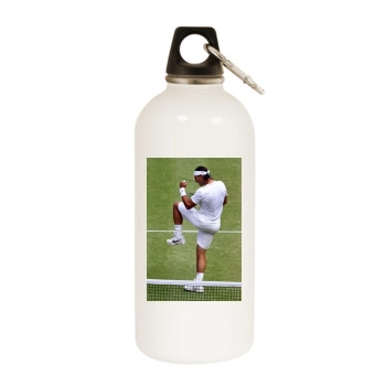 Rafael Nadal White Water Bottle With Carabiner