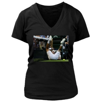 Rafael Nadal Women's Deep V-Neck TShirt