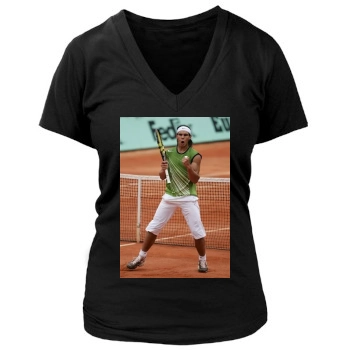 Rafael Nadal Women's Deep V-Neck TShirt