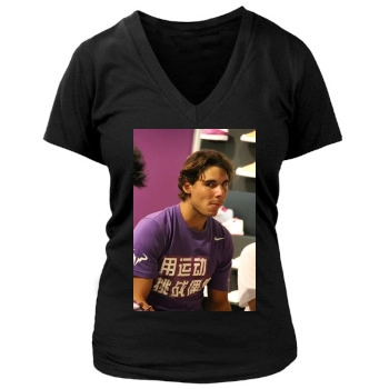 Rafael Nadal Women's Deep V-Neck TShirt