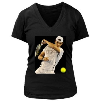 Rafael Nadal Women's Deep V-Neck TShirt