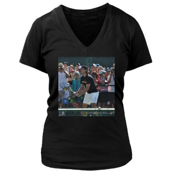 Rafael Nadal Women's Deep V-Neck TShirt