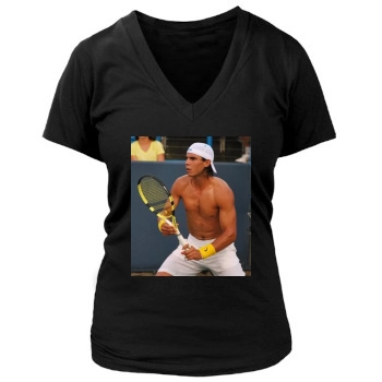 Rafael Nadal Women's Deep V-Neck TShirt