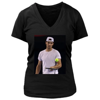 Rafael Nadal Women's Deep V-Neck TShirt