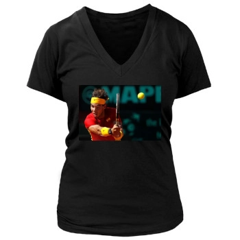 Rafael Nadal Women's Deep V-Neck TShirt