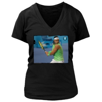 Rafael Nadal Women's Deep V-Neck TShirt