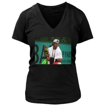 Rafael Nadal Women's Deep V-Neck TShirt