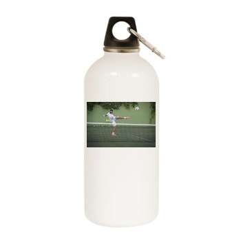 Rafael Nadal White Water Bottle With Carabiner