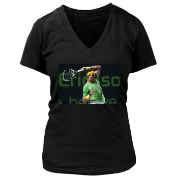 Rafael Nadal Women's Deep V-Neck TShirt