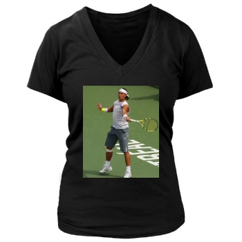 Rafael Nadal Women's Deep V-Neck TShirt