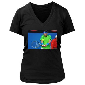 Rafael Nadal Women's Deep V-Neck TShirt