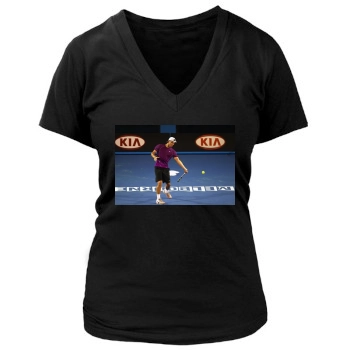 Rafael Nadal Women's Deep V-Neck TShirt