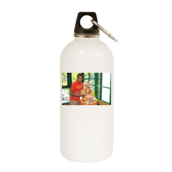 Rafael Nadal White Water Bottle With Carabiner