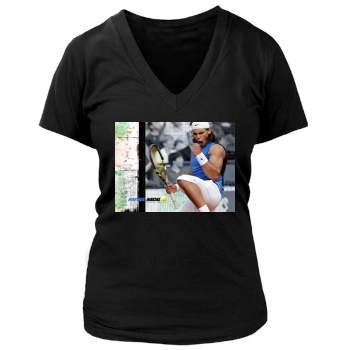 Rafael Nadal Women's Deep V-Neck TShirt