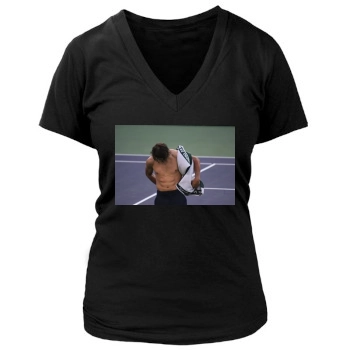 Rafael Nadal Women's Deep V-Neck TShirt