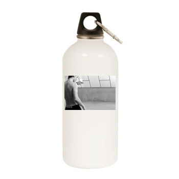 Rafael Nadal White Water Bottle With Carabiner