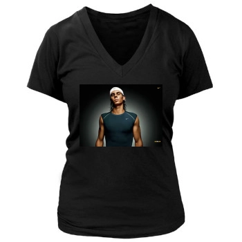 Rafael Nadal Women's Deep V-Neck TShirt