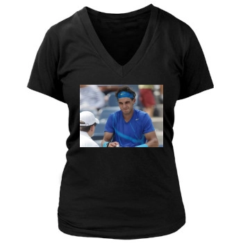 Rafael Nadal Women's Deep V-Neck TShirt