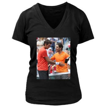 Rafael Nadal Women's Deep V-Neck TShirt