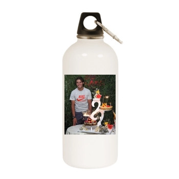 Rafael Nadal White Water Bottle With Carabiner