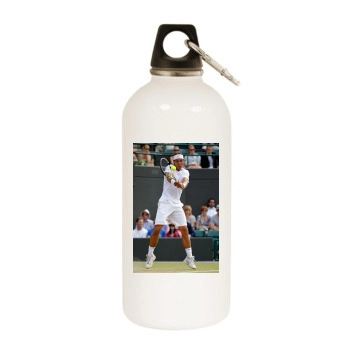 Rafael Nadal White Water Bottle With Carabiner