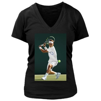 Rafael Nadal Women's Deep V-Neck TShirt