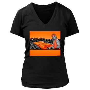 Rafael Nadal Women's Deep V-Neck TShirt