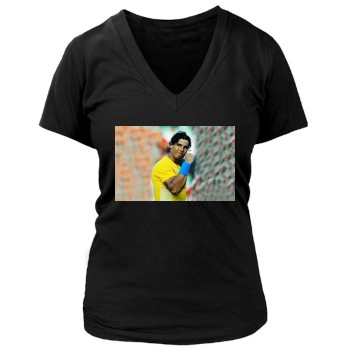 Rafael Nadal Women's Deep V-Neck TShirt