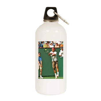 Rafael Nadal White Water Bottle With Carabiner