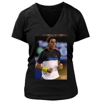 Rafael Nadal Women's Deep V-Neck TShirt