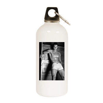 Rafael Nadal White Water Bottle With Carabiner