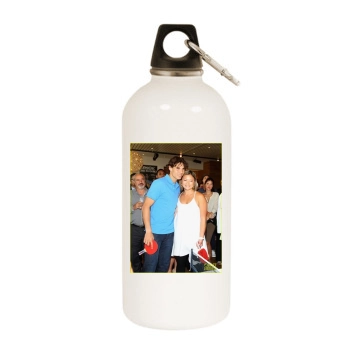 Rafael Nadal White Water Bottle With Carabiner