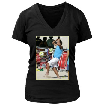 Rafael Nadal Women's Deep V-Neck TShirt