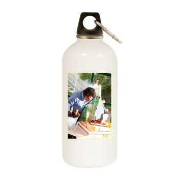 Rafael Nadal White Water Bottle With Carabiner