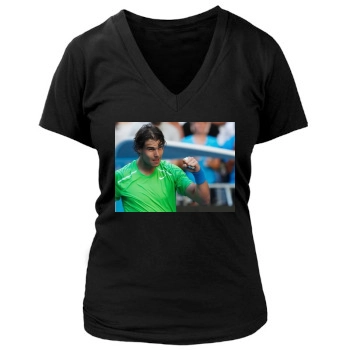 Rafael Nadal Women's Deep V-Neck TShirt