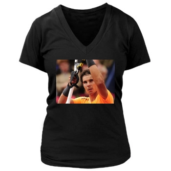 Rafael Nadal Women's Deep V-Neck TShirt