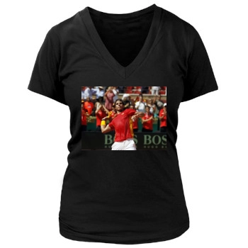 Rafael Nadal Women's Deep V-Neck TShirt