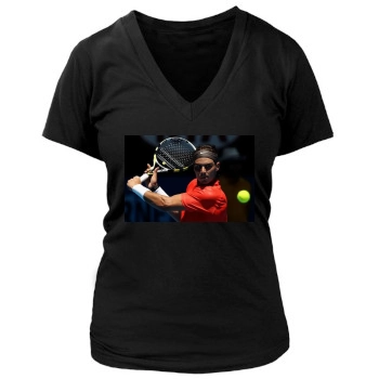 Rafael Nadal Women's Deep V-Neck TShirt