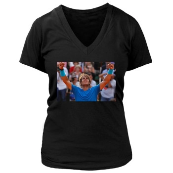 Rafael Nadal Women's Deep V-Neck TShirt