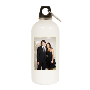 Rafael Nadal White Water Bottle With Carabiner