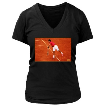 Rafael Nadal Women's Deep V-Neck TShirt