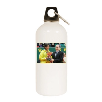 Rafael Nadal White Water Bottle With Carabiner