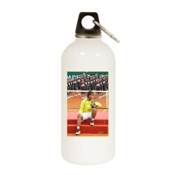 Rafael Nadal White Water Bottle With Carabiner