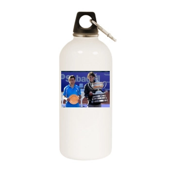 Rafael Nadal White Water Bottle With Carabiner