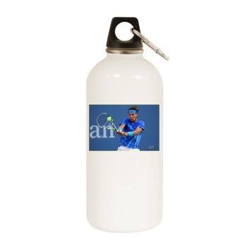 Rafael Nadal White Water Bottle With Carabiner