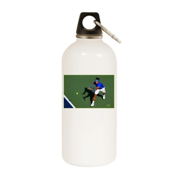 Rafael Nadal White Water Bottle With Carabiner